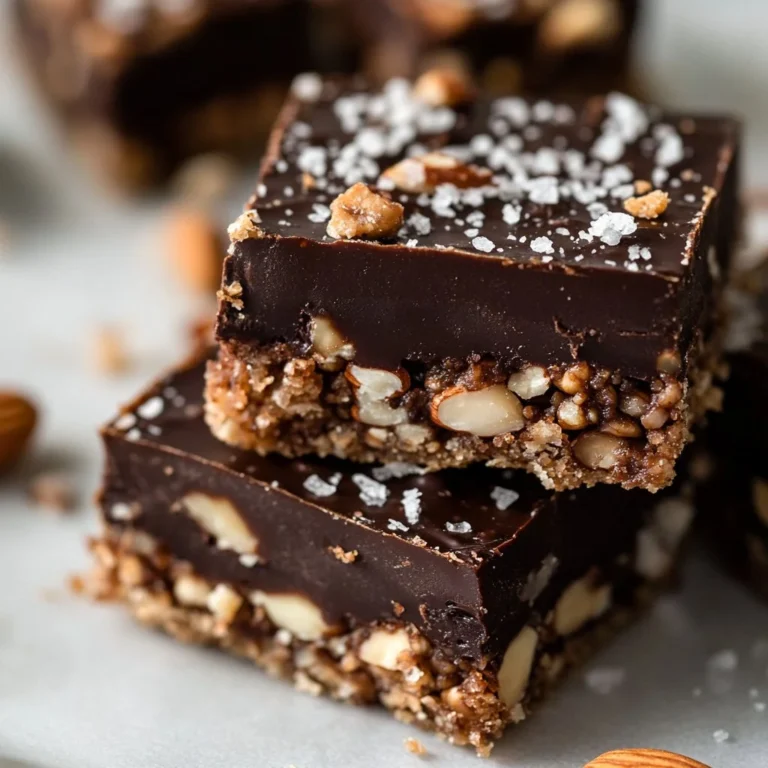 Barrette di noci al cioccolato fondente e sale marino in una presentazione appetitosa.