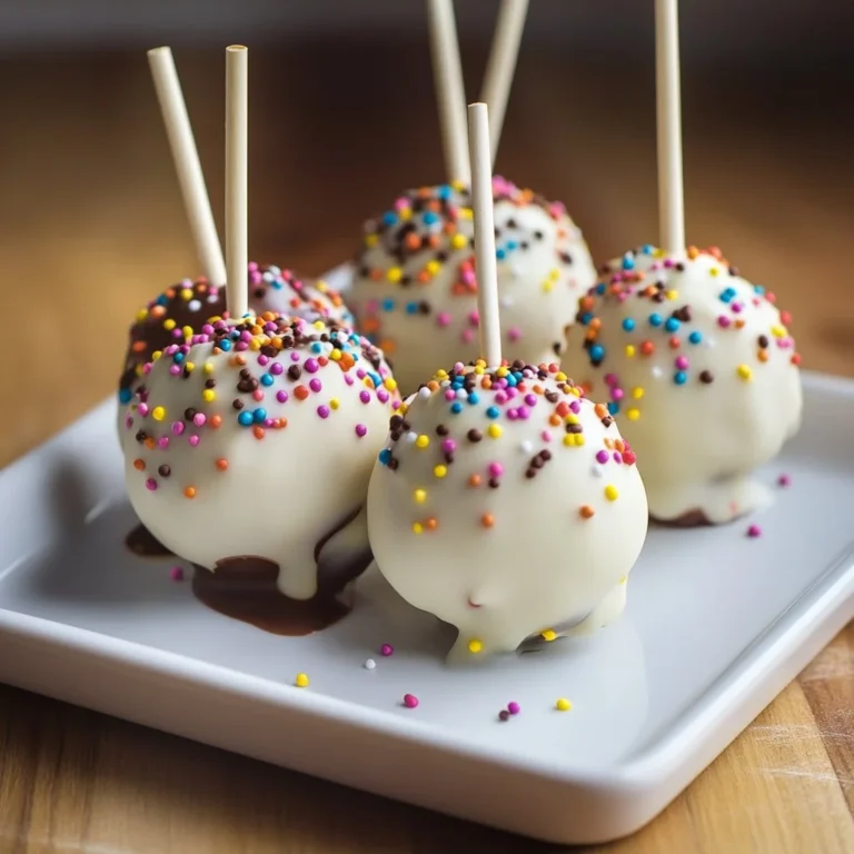 Delicious homemade birthday cake pop inspired by Starbucks recipe