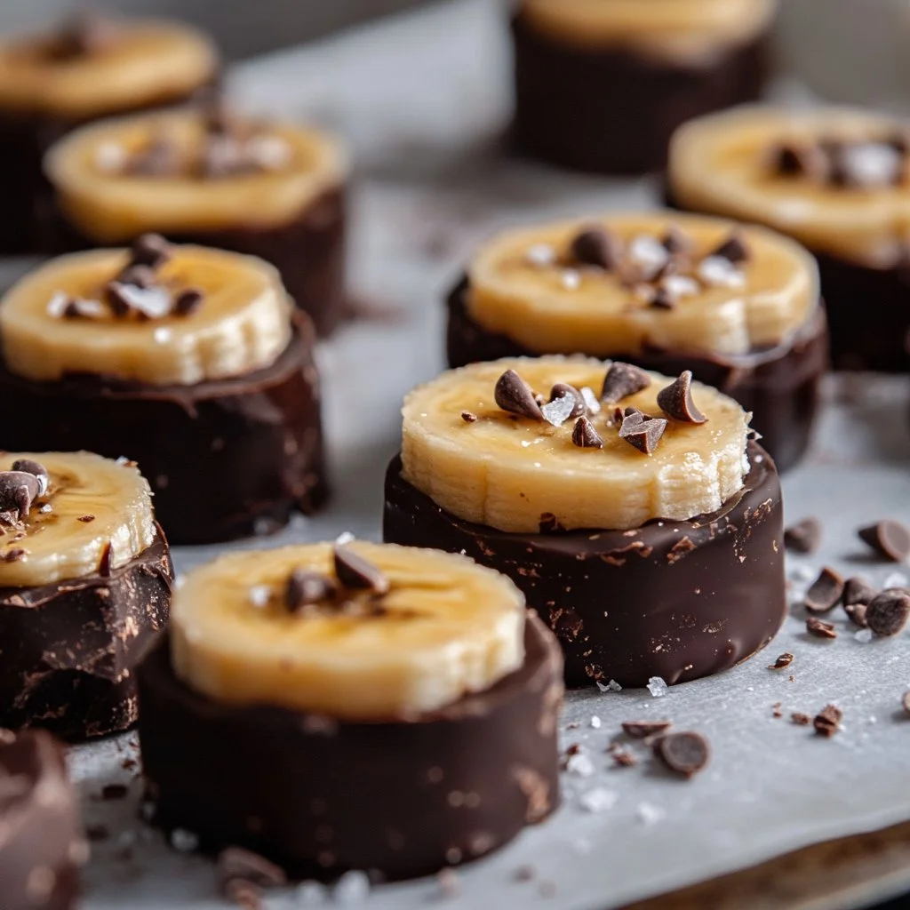 Bocconcini di Banana e Burro di Arachidi con Cioccolato