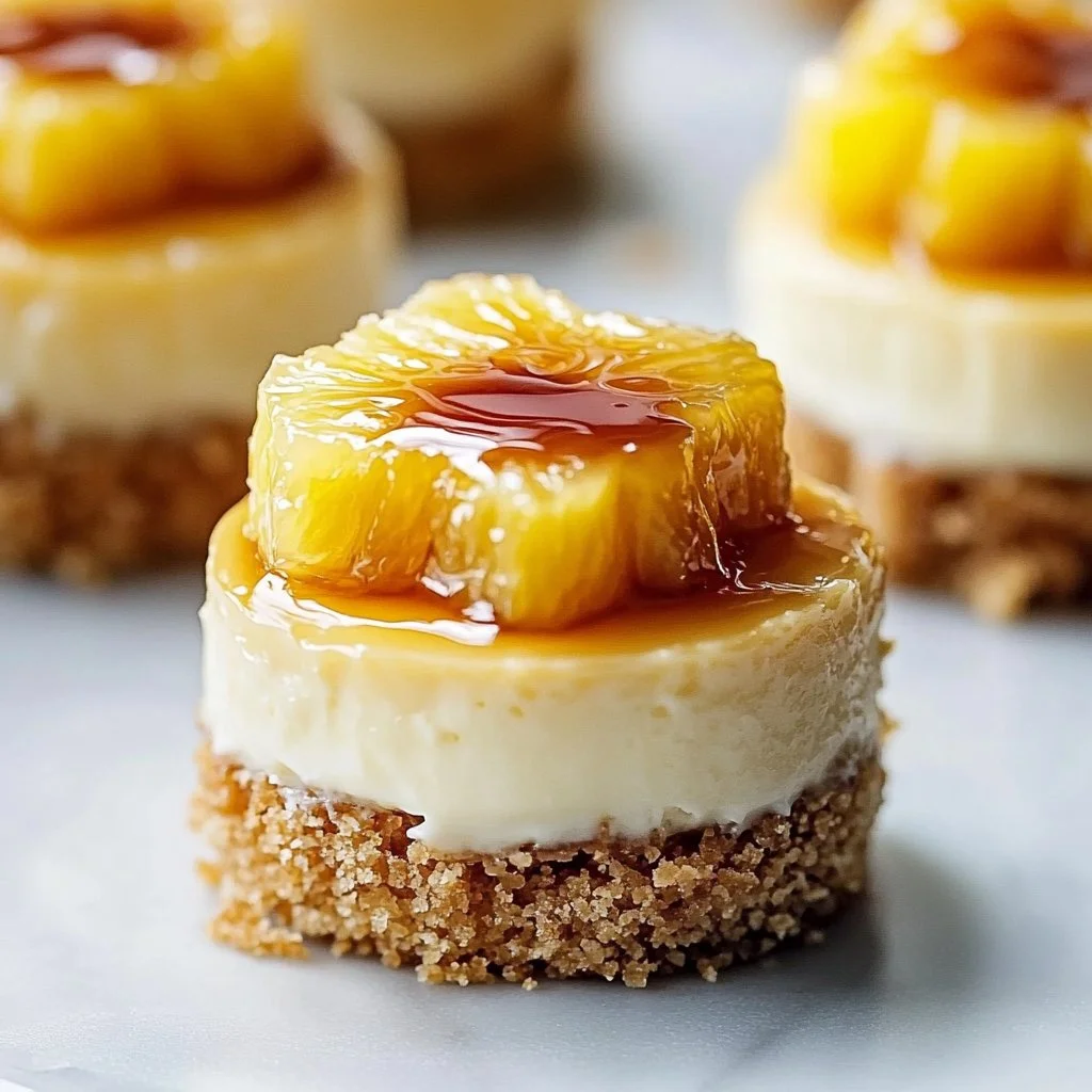 Mini Pineapple Upside-Down Cheesecakes