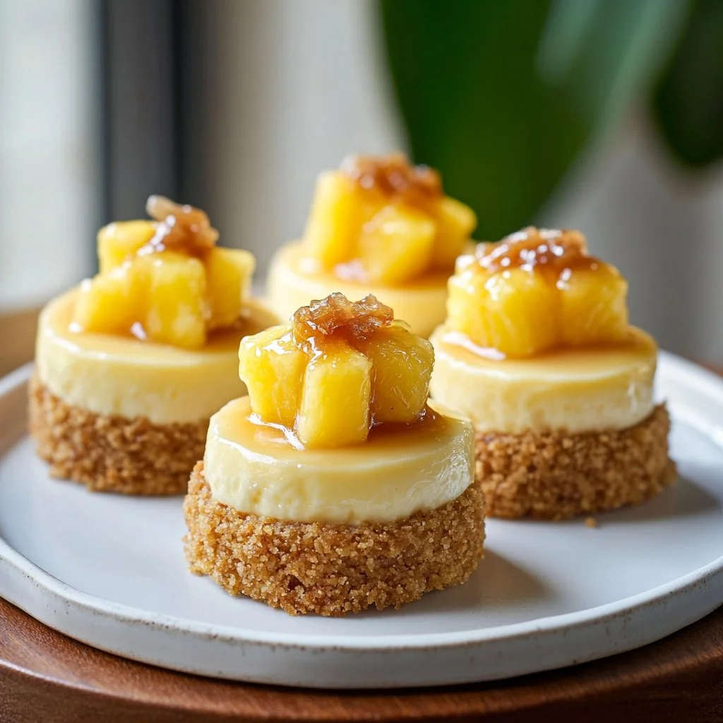 Mini Pineapple Upside-Down Cheesecakes