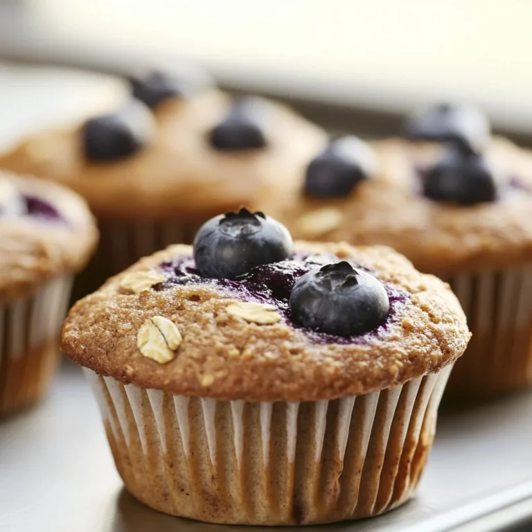 Muffin al proteine di mirtillo pronto da gustare