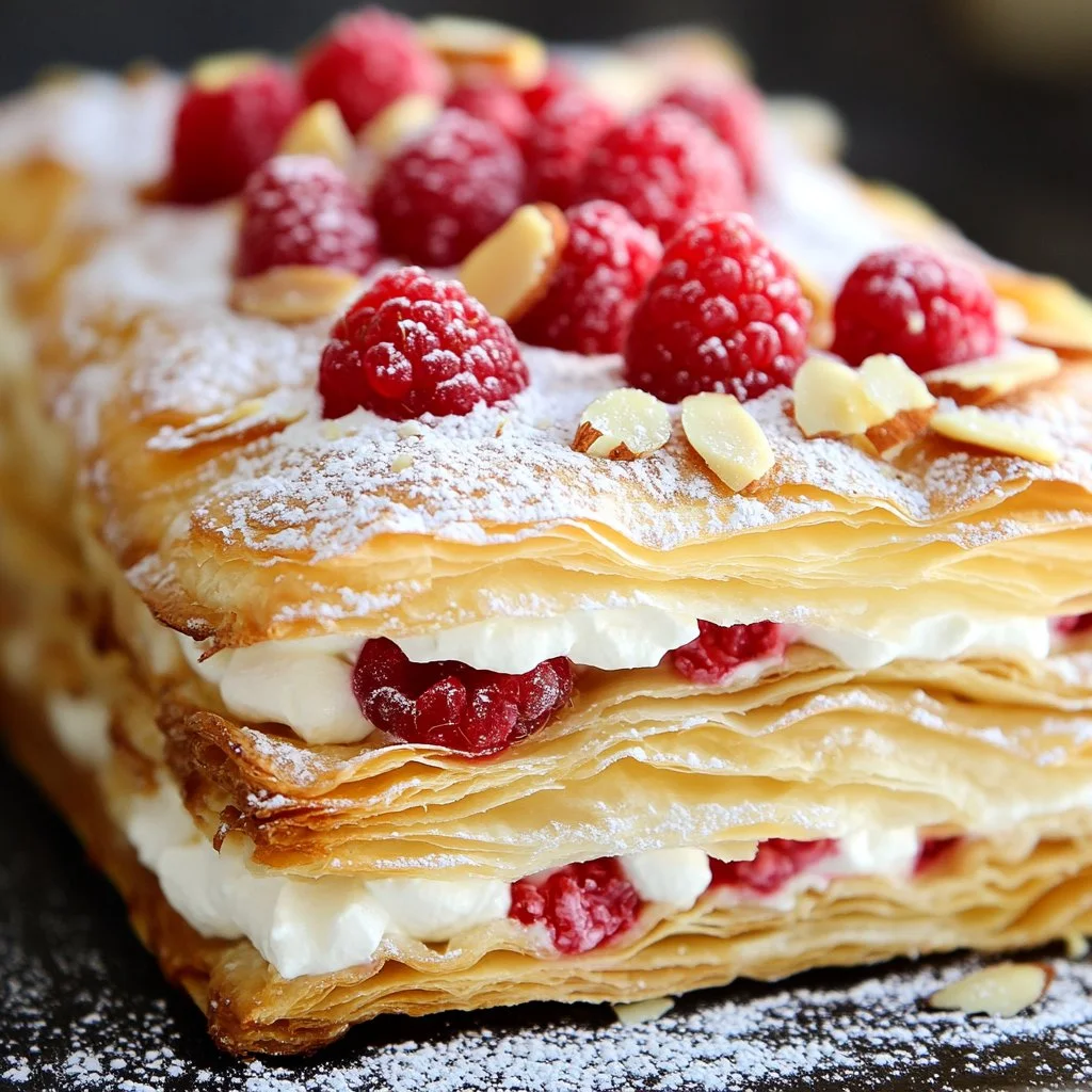 Napoleon alla Crema di Lampone