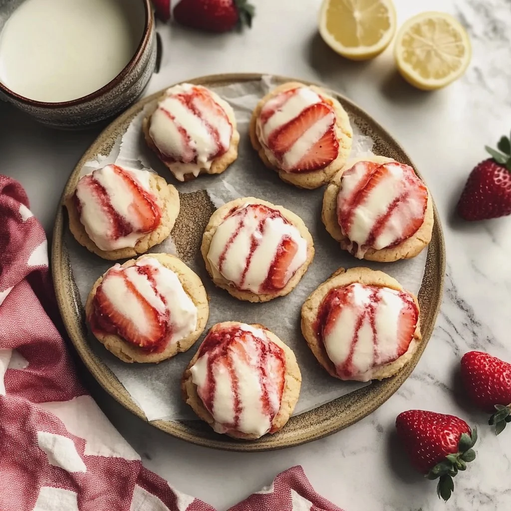 Strawberry Cheesecake Cookies 🍓❤️ (Pretty & Delicious!)