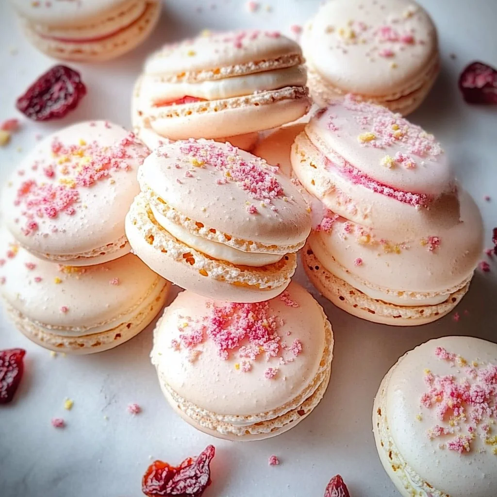 Strawberry Cheesecake Macarons