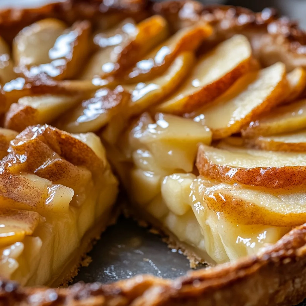 Torta di mele a strati glassata