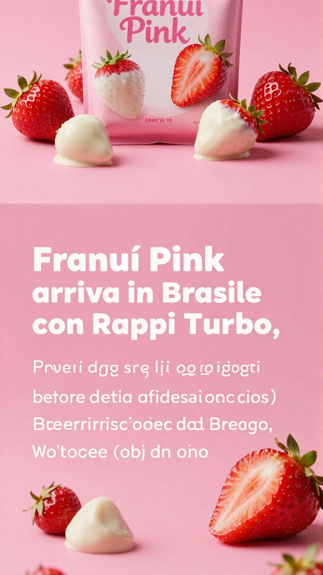 Una bottiglia di Franuí Pink con sfondo di frutti freschi