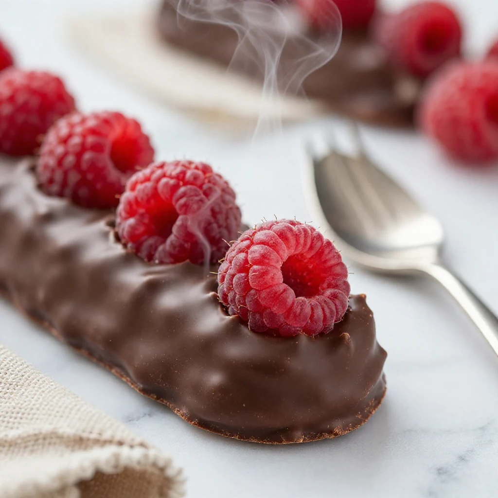 Dolcetti franuì fatti in casa con lamponi freschi e cioccolato fondente